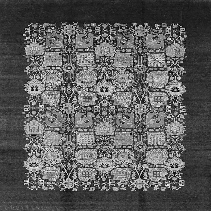 Square Oriental Gray Industrial Rug, urb763gry