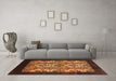 Machine Washable Oriental Orange Industrial Area Rugs in a Living Room, wshurb763org