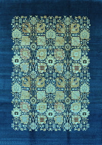 Oriental Light Blue Industrial Rug, urb763lblu