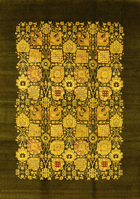 Oriental Yellow Industrial Rug, urb763yw