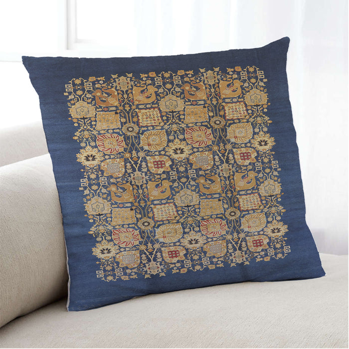 Lifestyle Image of Mid-Century Modern Urban Square Dark Almond Brown Throw Pillow, 18 inch by 18 inch, pwurb763