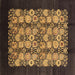 Square Oriental Brown Industrial Rug, urb763brn