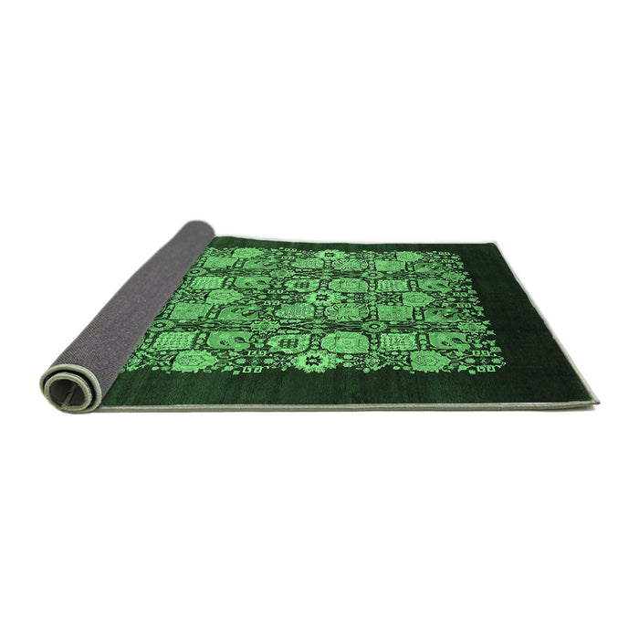Sideview of Oriental Emerald Green Industrial Rug, urb763emgrn