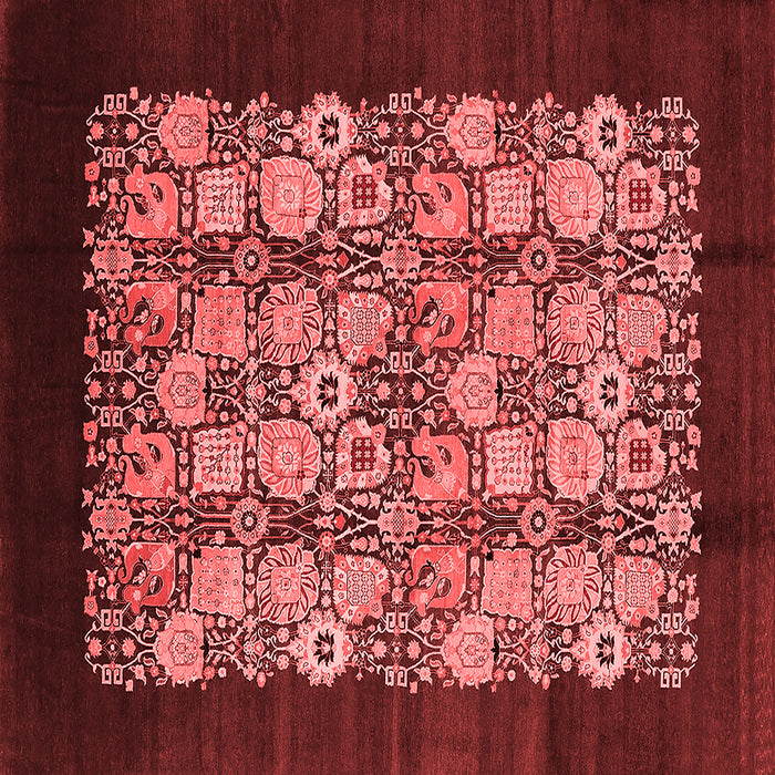 Machine Washable Oriental Red Industrial Rug, wshurb763red