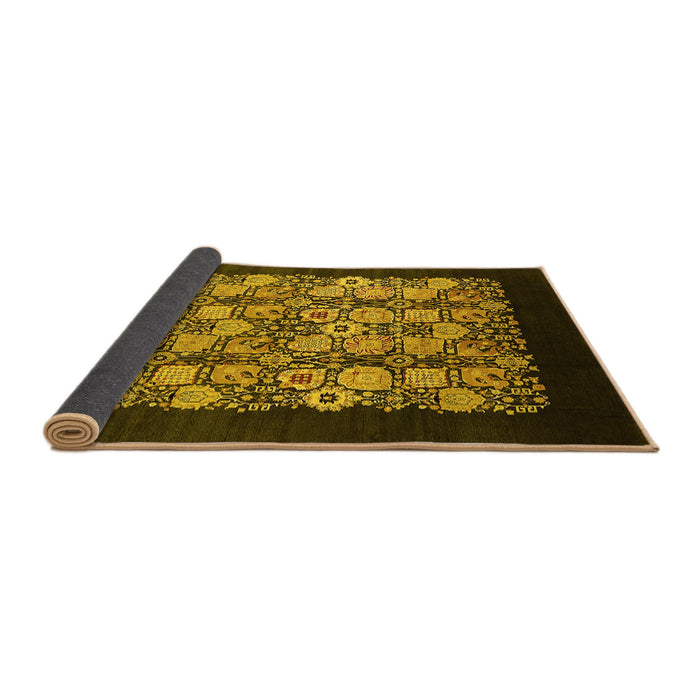 Sideview of Oriental Yellow Industrial Rug, urb763yw