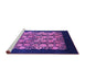 Sideview of Machine Washable Oriental Purple Industrial Area Rugs, wshurb763pur
