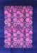 Machine Washable Oriental Purple Industrial Area Rugs, wshurb763pur