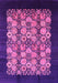 Machine Washable Oriental Pink Industrial Rug, wshurb763pnk