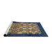 Sideview of Machine Washable Industrial Modern Brown Rug, wshurb764