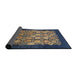 Sideview of Mid-Century Modern Brown Oriental Rug, urb764