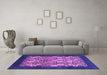 Machine Washable Oriental Purple Industrial Area Rugs in a Living Room, wshurb764pur