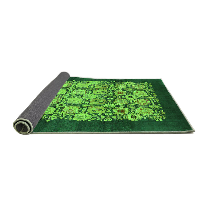 Sideview of Oriental Green Industrial Rug, urb764grn