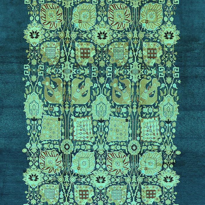 Oriental Turquoise Industrial Rug, urb764turq