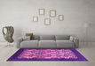 Machine Washable Oriental Pink Industrial Rug in a Living Room, wshurb764pnk