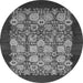 Round Oriental Gray Industrial Rug, urb764gry