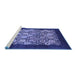 Sideview of Machine Washable Oriental Blue Industrial Rug, wshurb764blu