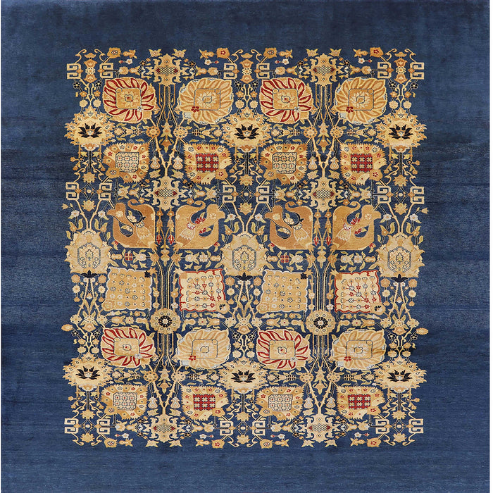 Square Machine Washable Industrial Modern Brown Rug, wshurb764