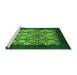Sideview of Machine Washable Oriental Green Industrial Area Rugs, wshurb764grn