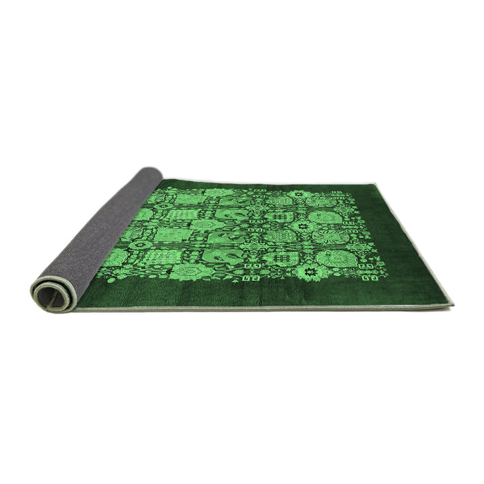 Sideview of Oriental Emerald Green Industrial Rug, urb764emgrn