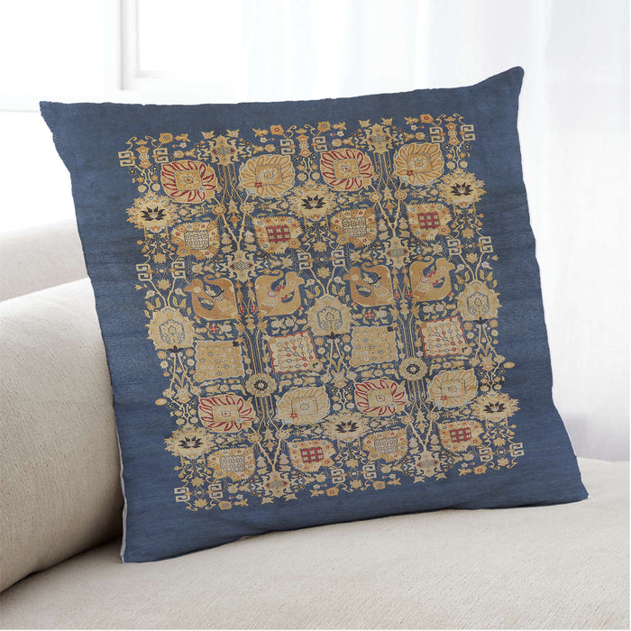 Lifestyle Image of Mid-Century Modern Urban Square Brown Throw Pillow, 18 inch by 18 inch, pwurb764