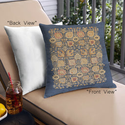 Front View of Mid-Century Modern Urban Square Brown Throw Pillow, 18 inch by 18 inch, pwurb764