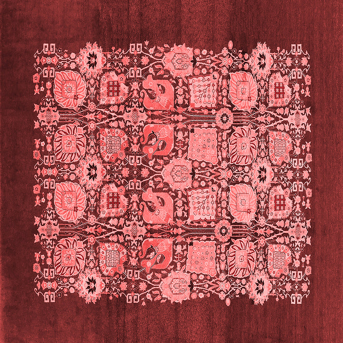 Machine Washable Oriental Red Industrial Rug, wshurb764red