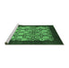 Sideview of Machine Washable Oriental Emerald Green Industrial Area Rugs, wshurb764emgrn