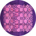 Round Oriental Pink Industrial Rug, urb764pnk