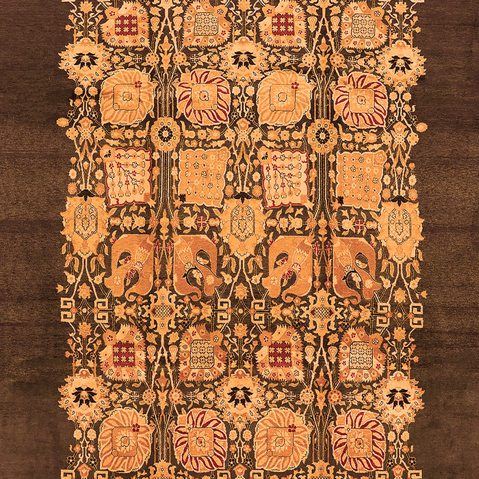 Machine Washable Oriental Orange Industrial Area Rugs, wshurb764org