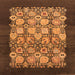 Square Oriental Orange Industrial Rug, urb764org