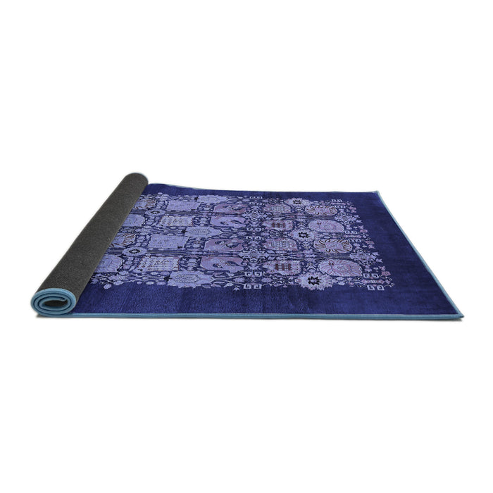 Sideview of Oriental Blue Industrial Rug, urb764blu