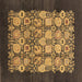 Square Oriental Brown Industrial Rug, urb764brn