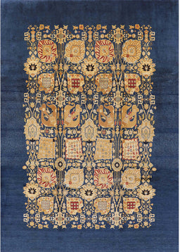 Mid-Century Modern Brown Oriental Rug, urb764