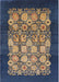 Mid-Century Modern Brown Oriental Rug, urb764