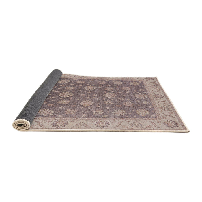 Sideview of Mid-Century Modern Mauve Taupe Purple Oriental Rug, urb765