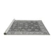 Sideview of Machine Washable Oriental Gray Traditional Rug, wshurb765gry