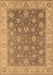 Machine Washable Oriental Brown Traditional Rug, wshurb765brn