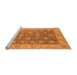 Sideview of Machine Washable Oriental Orange Traditional Area Rugs, wshurb765org