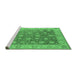 Sideview of Machine Washable Oriental Emerald Green Traditional Area Rugs, wshurb765emgrn