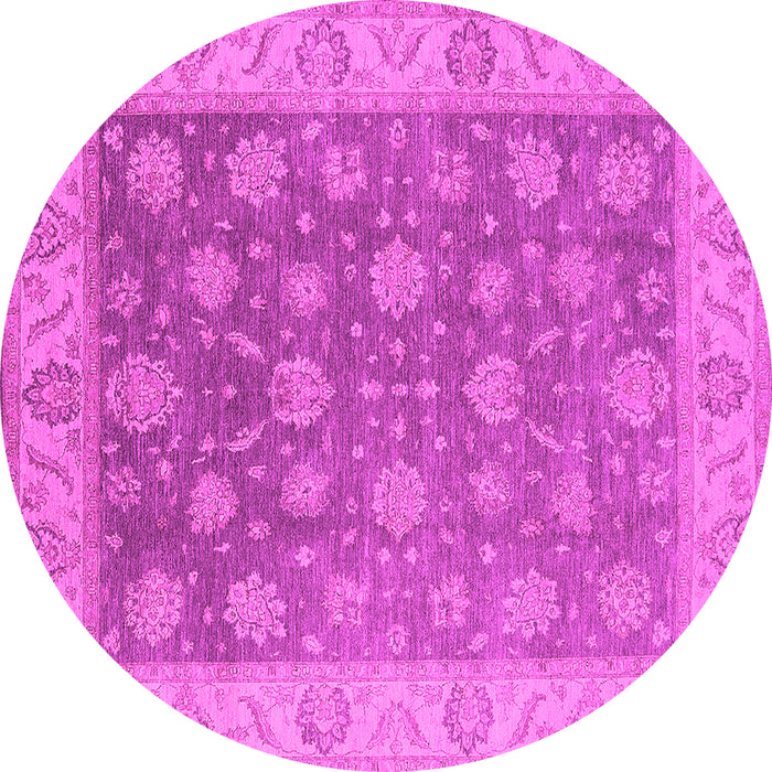 Round Oriental Pink Traditional Rug, urb765pnk