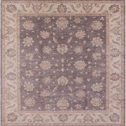 Square Machine Washable Industrial Modern Mauve Taupe Purple Rug, wshurb765
