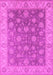 Machine Washable Oriental Pink Traditional Rug, wshurb765pnk