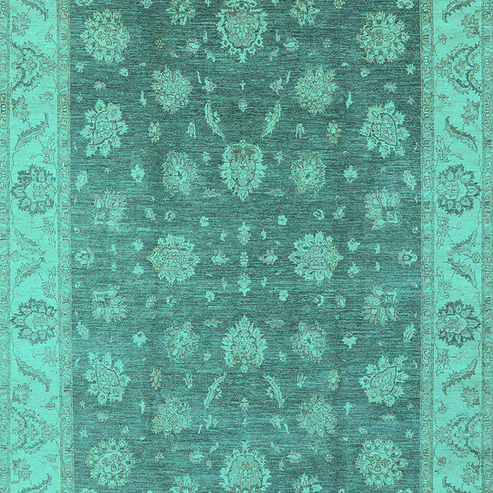 Machine Washable Oriental Turquoise Traditional Area Rugs, wshurb765turq