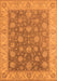 Machine Washable Oriental Orange Traditional Area Rugs, wshurb765org
