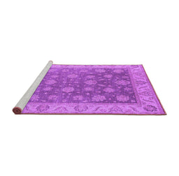 Sideview of Machine Washable Oriental Purple Traditional Area Rugs, wshurb765pur