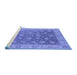 Sideview of Machine Washable Oriental Blue Traditional Rug, wshurb765blu