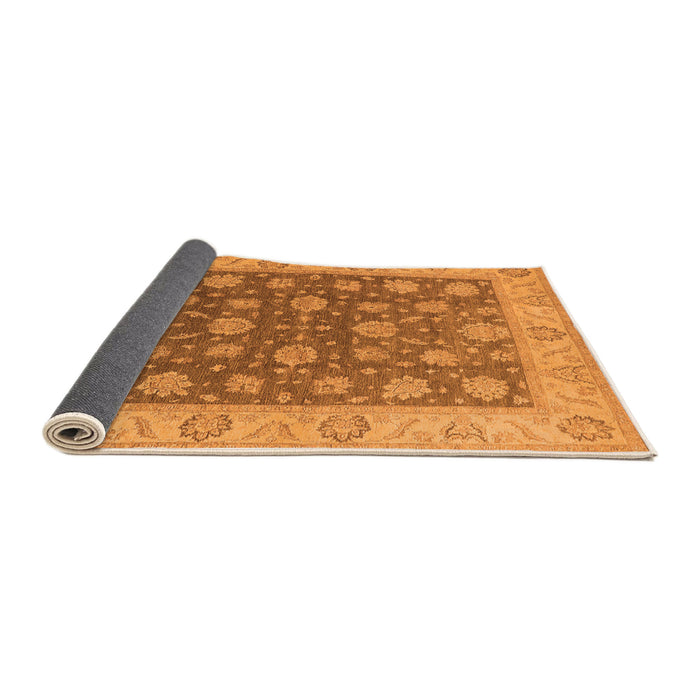 Sideview of Oriental Orange Traditional Rug, urb766org