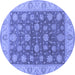 Round Oriental Blue Traditional Rug, urb766blu