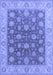 Machine Washable Oriental Blue Traditional Rug, wshurb766blu