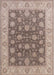 Mid-Century Modern Tan Brown Oriental Rug, urb766
